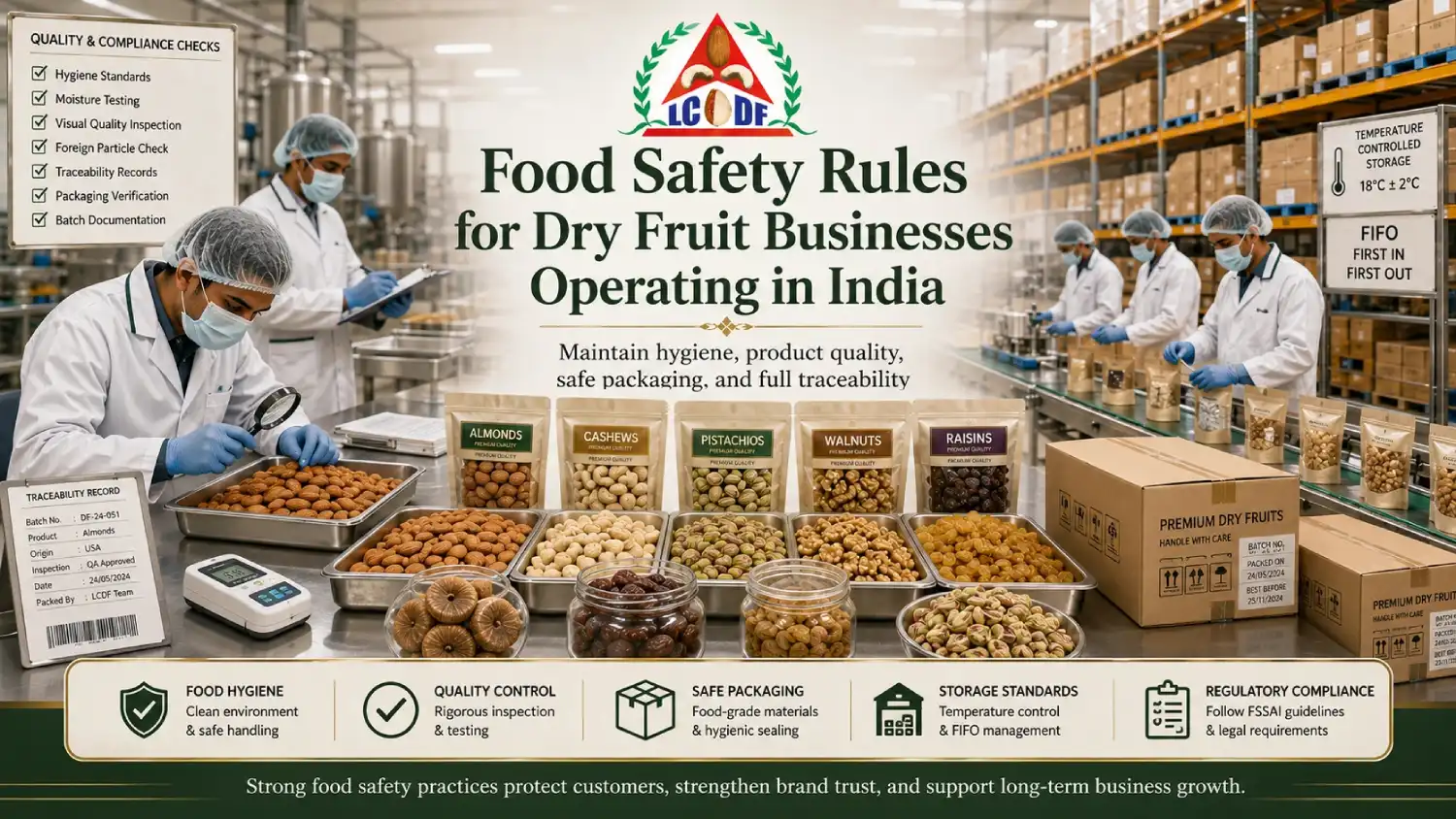 Food Safety Rules for Dry Fruit Businesses Operating in India