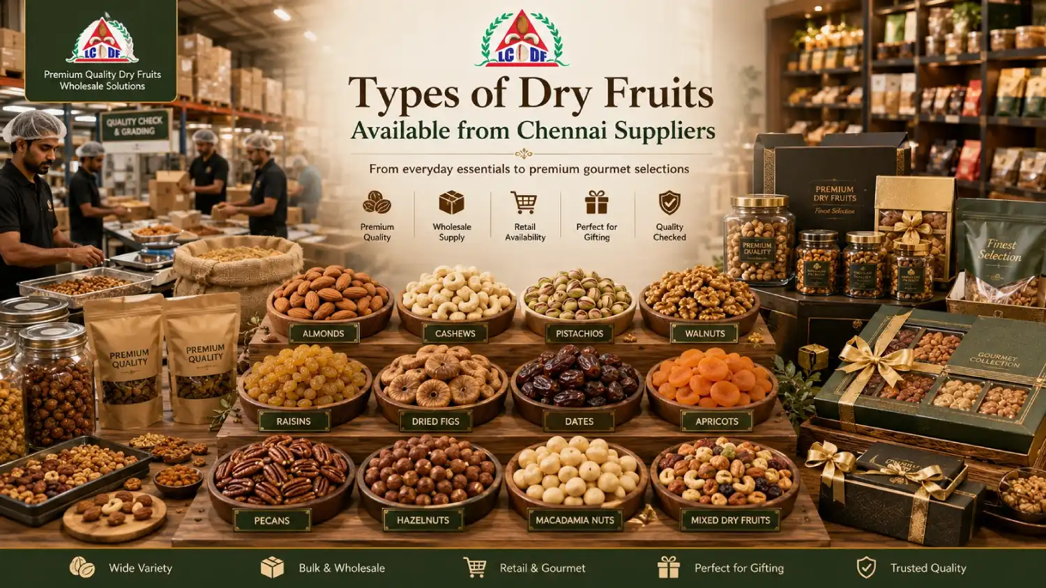Types of Dry Fruits Available from Chennai Suppliers