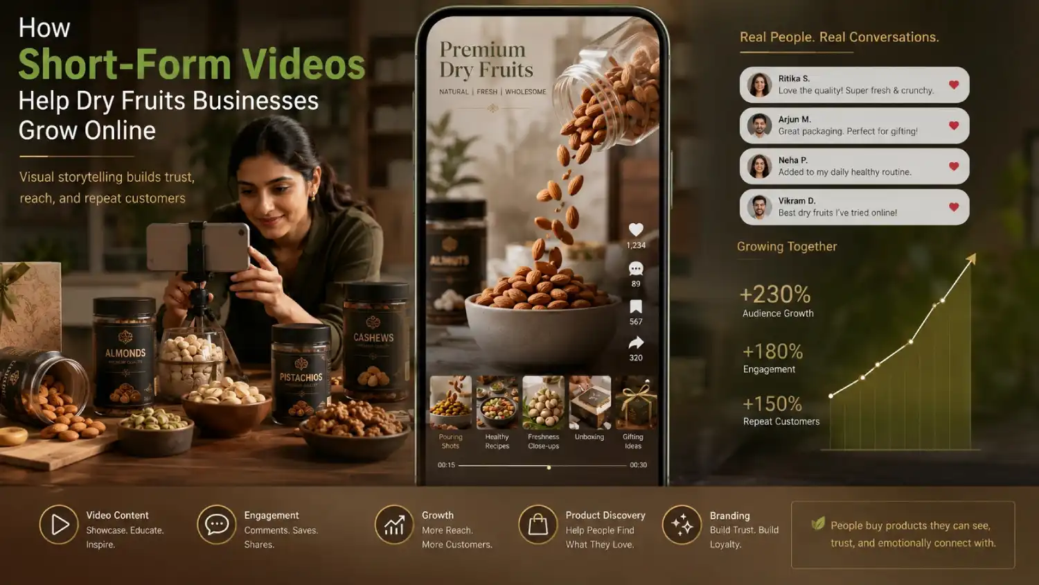 What makes Reels such a strong growth tool for dry fruits brands?