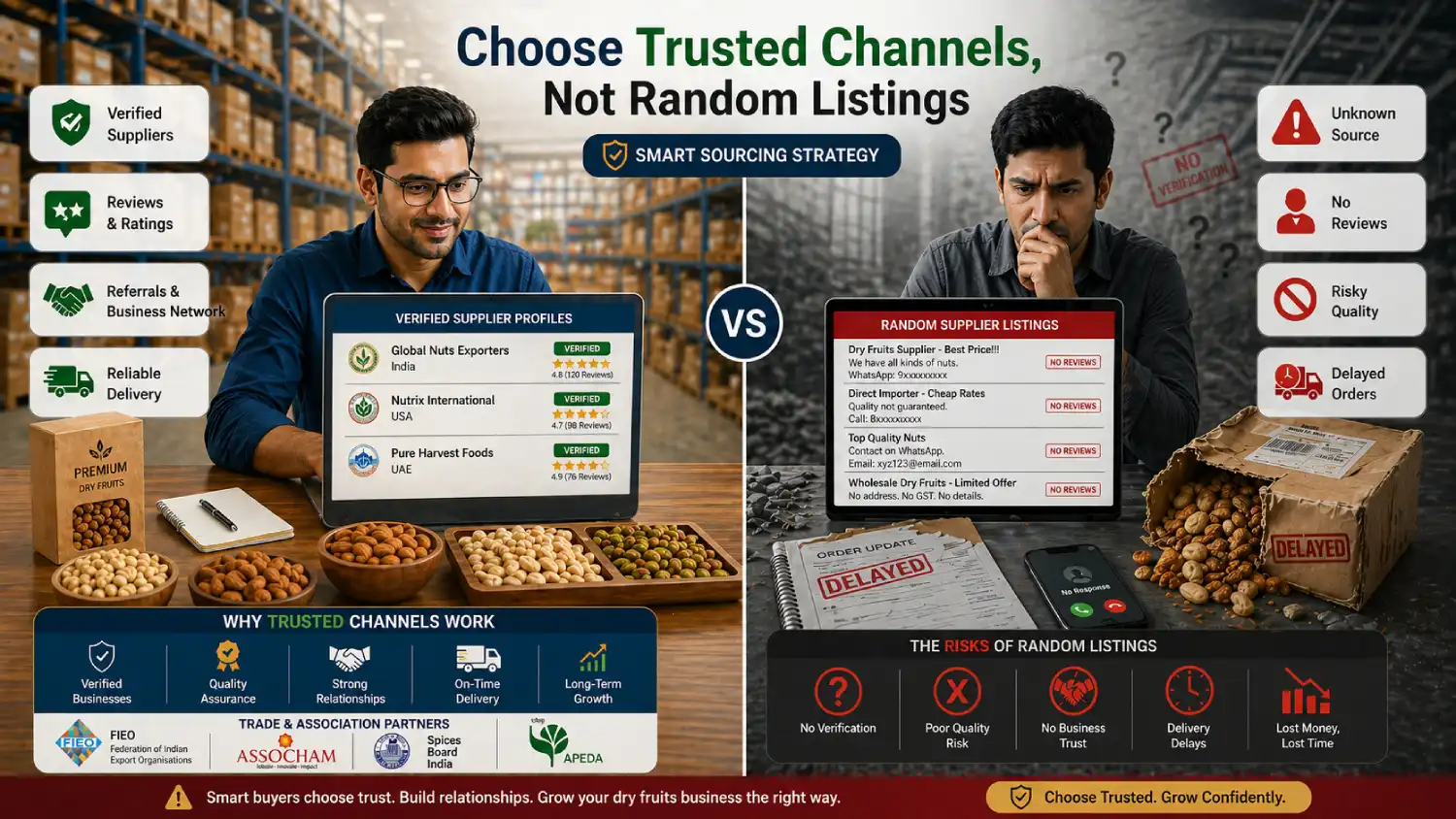 Find reliable suppliers through trusted channels