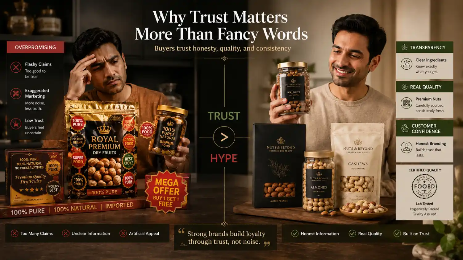 What makes a dry fruit brand feel premium