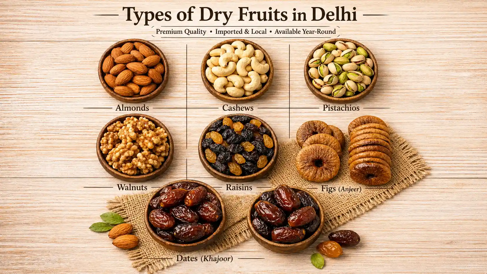 Types of Dry Fruits Available in Delhi