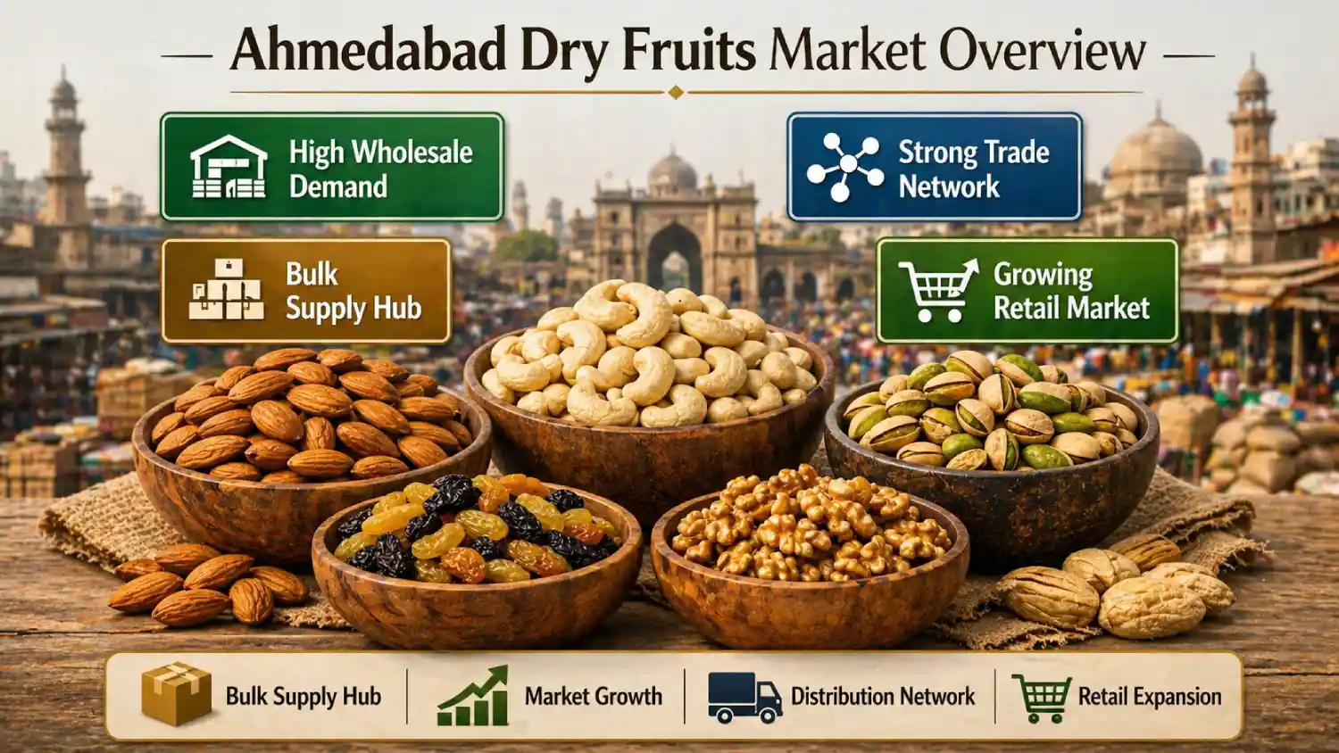 Ahmedabad Dry Fruits Market Overview